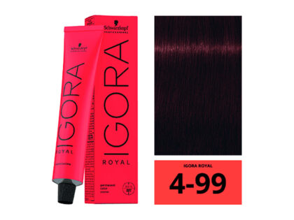 SCHWARZKOPF IGORA ROYAL 4-99 Châtain Moyen Violet Extra 60ml