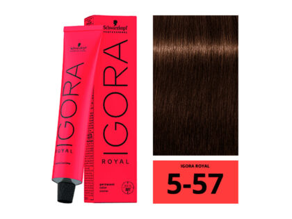 SCHWARZKOPF IGORA ROYAL 5-57 Châtain Clair Doré Cuivré 60ml