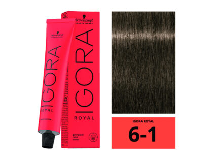 SCHWARZKOPF IGORA ROYAL 6-1 Blond Foncé Cendré 60ml