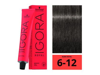 SCHWARZKOPF IGORA ROYAL 6-12 Blond Foncé Cendré Fumé 60ml