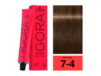 SCHWARZKOPF IGORA ROYAL 7-4 Blond Moyen Beige 60ml