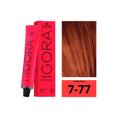 SCHWARZKOPF IGORA ROYAL 7-77 Blond Moyen Cuivré Extra 60ml