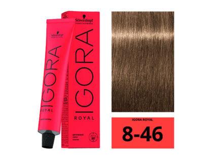 SCHWARZKOPF IGORA ROYAL 8-46 Blond Clair Beige Marron 60ml