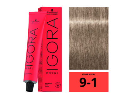SCHWARZKOPF IGORA ROYAL 9-1 Blond Très Clair Cendré 60ml
