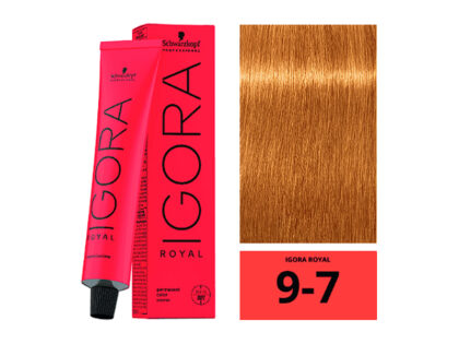 SCHWARZKOPF IGORA ROYAL 9-7 Blond Très Clair Cuivré 60ml