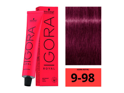 SCHWARZKOPF IGORA ROYAL 9-98 Blond Très Clair Violet Rouge 60ml