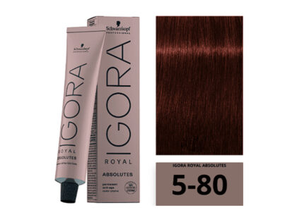 SCHWARZKOPF IGORA ROYAL Absolutes 5-80 Châtain Clair Rouge Naturel 60ml