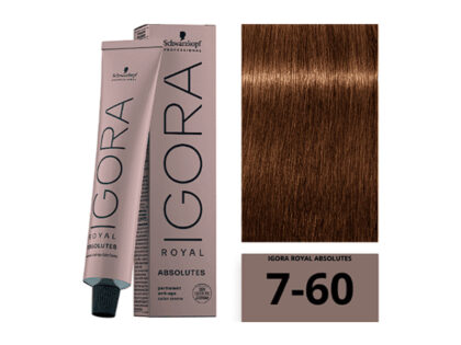 SCHWARZKOPF IGORA ROYAL Absolutes 7-60 Blond Moyen Marron Naturel 60ml