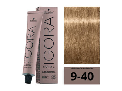 SCHWARZKOPF IGORA ROYAL Absolutes 9-40 Blond Très Clair Beige Naturel 60ml